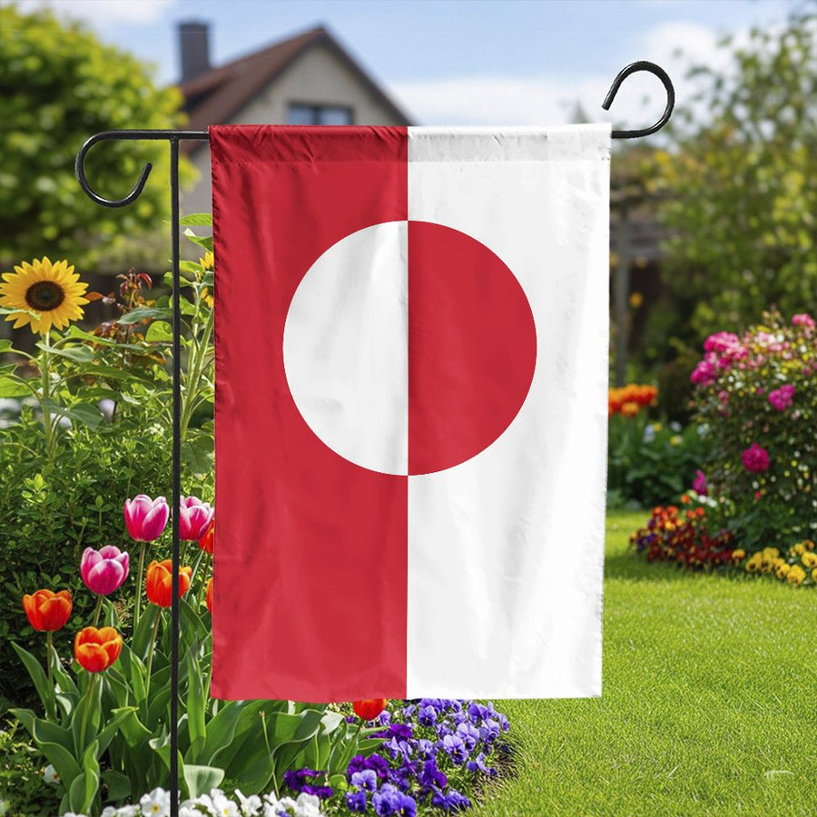 Greenland Flag Garden Banner | Double Sided National Emblem | Weather-Resistant Polyester | Patriotic Outdoor Yard Decor Gift