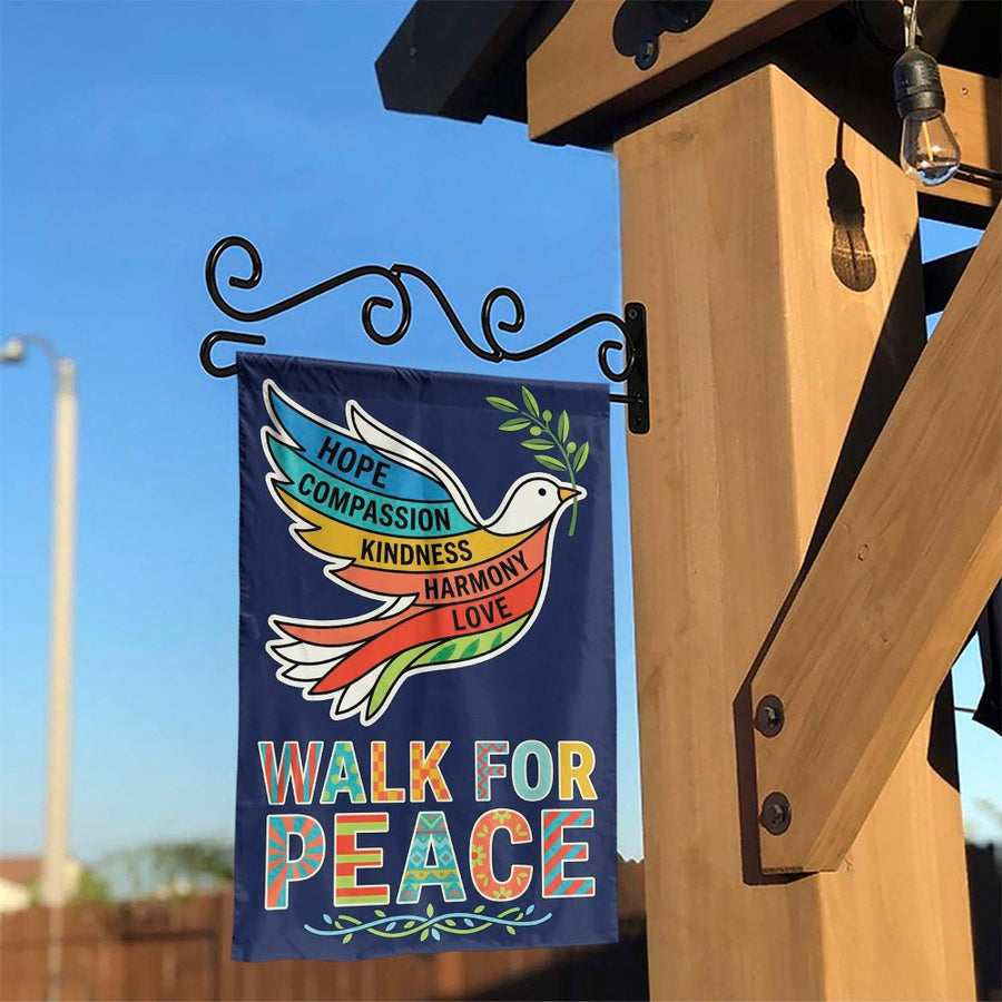 Peace Dove Garden Flag | Double-Sided Inspirational Yard Decor | Fade-Resistant Polyester | Housewarming Welcome Gift