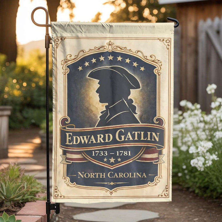 Patriot Ancestor Garden Flag | Vintage 1776 Silhouette Art | Double Sided Polyester | American Revolution Memorial Gift for History Buffs