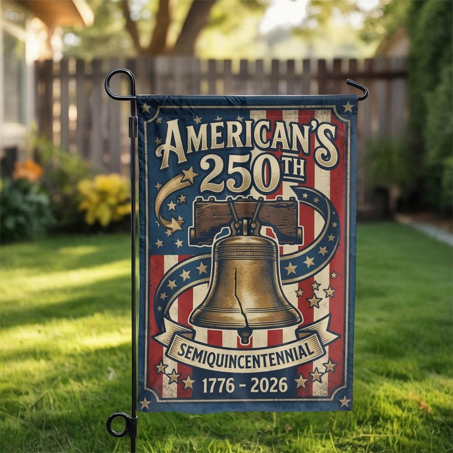 America's 250th Anniversary Garden Flag | Patriotic Semiquincentennial Design | Double Sided Polyester | Collector's Yard Decor for 2026