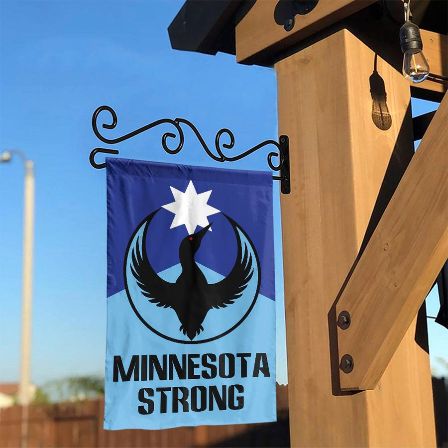 Minnesota Strong Garden Flag | New Loon State Flag Design | Weather-Resistant Polyester | Patriotic Home Decor Gift for Minnesotans