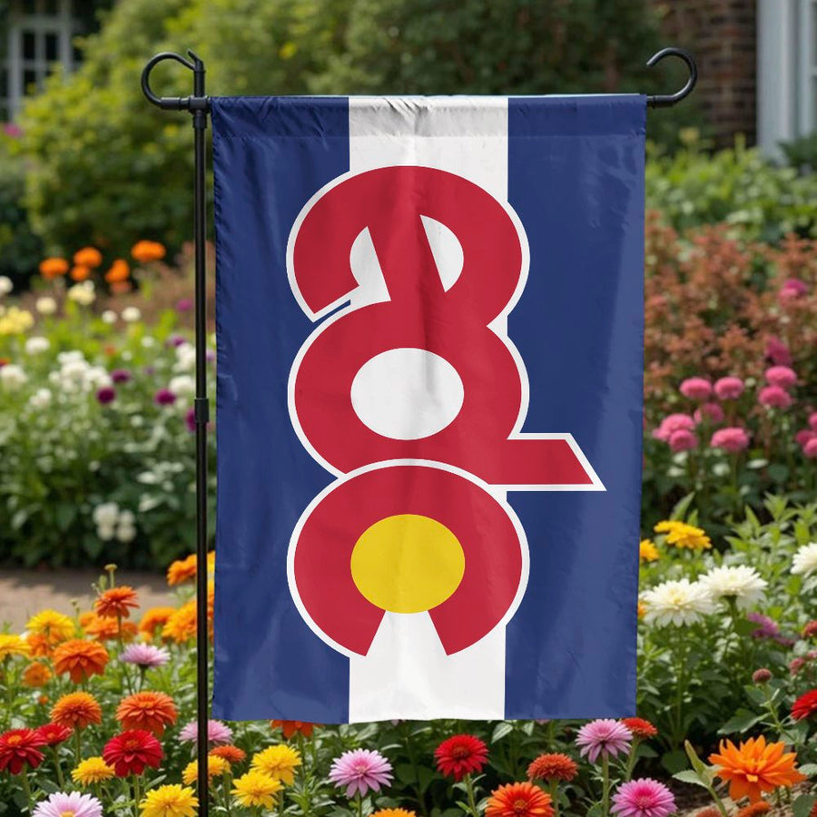 Colorado State Garden Flag | Double-Sided CO Logo Print | Weather-Resistant Polyester | Premium Outdoor Home & Yard Decor Gift