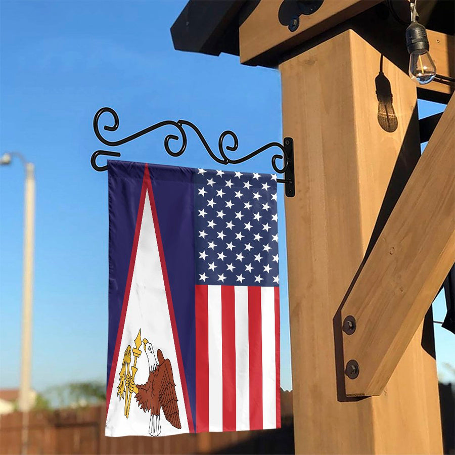 American Samoan US Garden Flag | Double-Sided Patriotic Heritage Banner | Weather-Resistant Polyester | Outdoor Yard Decor Gift for Samoan Americans