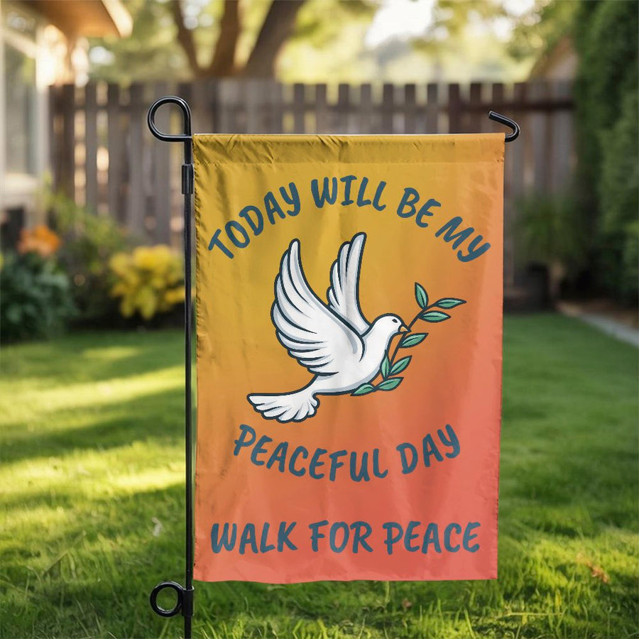 Peace Dove Garden Flag | Inspirational Quote & Olive Branch Art | Weather-Resistant Double-Sided Polyester | Peaceful Yard Decor Gift