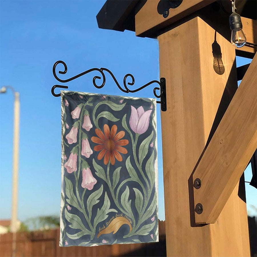 Anti-Trump Garden Flag | Subtle Vintage Botanical Print with Hidden Message | Double-Sided Weather Resistant Fabric | Liberal Progressive Home Decor Gift