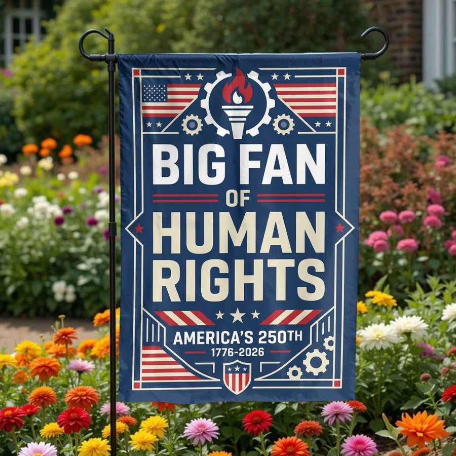 America 250th Anniversary Garden Flag | Human Rights Patriotic Design | Double Sided Premium Flag | Commemorative 2026 Yard Decor Gift