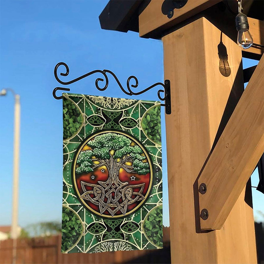 Celtic Tree of Life Garden Flag | Double Sided Irish Knot Design | Premium Weather-Resistant Polyester | St Patrick's Day Decor & Yard Gift