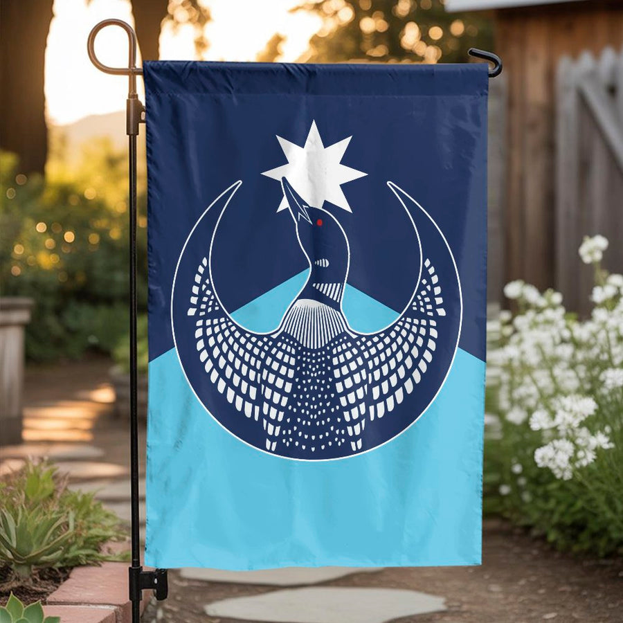 New Minnesota State Flag Garden Flag | Official Loon and Star Design | Double Sided Premium Polyester | Outdoor Yard Decor for MN Home Gift