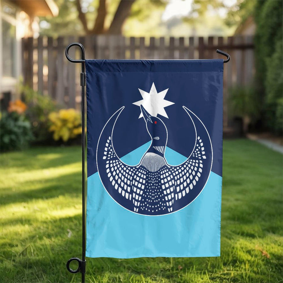 New Minnesota State Flag Garden Flag | Official Loon and Star Design | Double Sided Premium Polyester | Outdoor Yard Decor for MN Home Gift