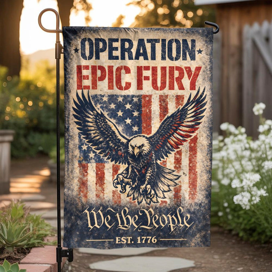 Patriotic Eagle Garden Flag | Vintage We The People Design | Double Sided Weatherproof Yard Sign | Patriotic Home Decor Gift