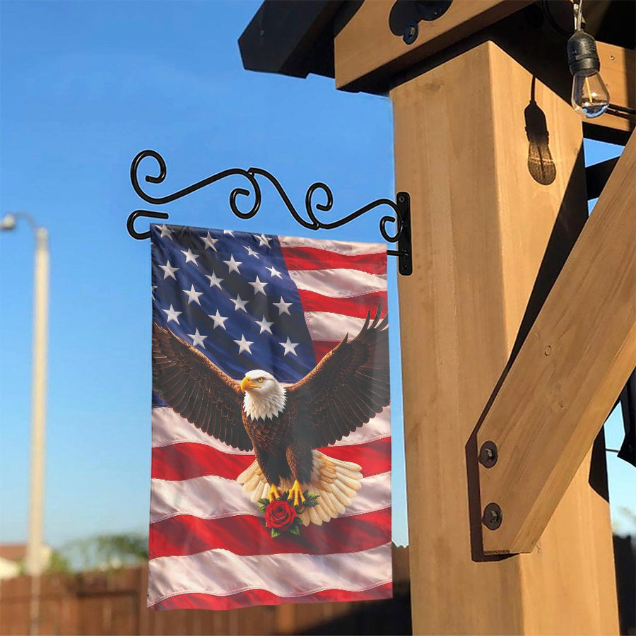 Patriotic American Eagle Garden Flag | Double Sided US Flag Design | Weather Resistant Yard Decor | Memorial Day & 4th of July Gift