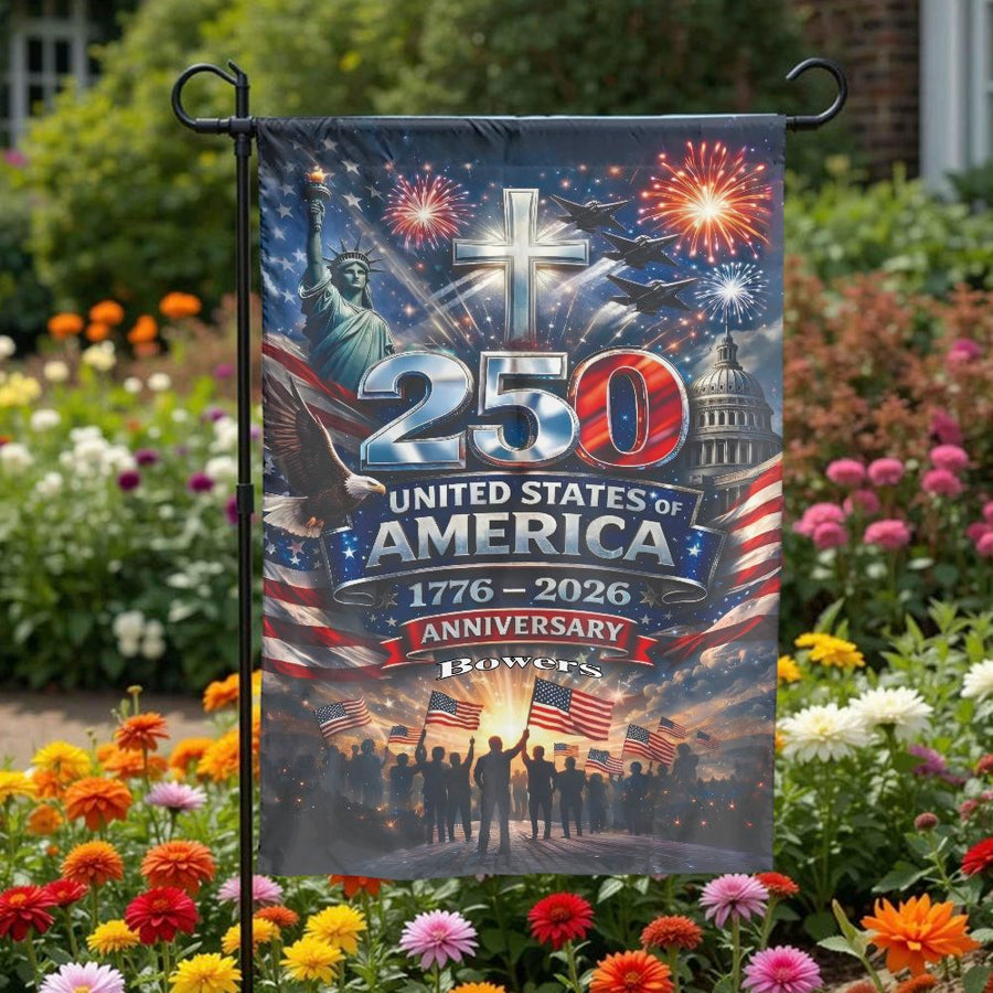 USA 250th Anniversary Garden Flag | Patriotic 1776-2026 Commemorative Yard Decor | Weather-Resistant Polyester | Collector's Gift for Patriots