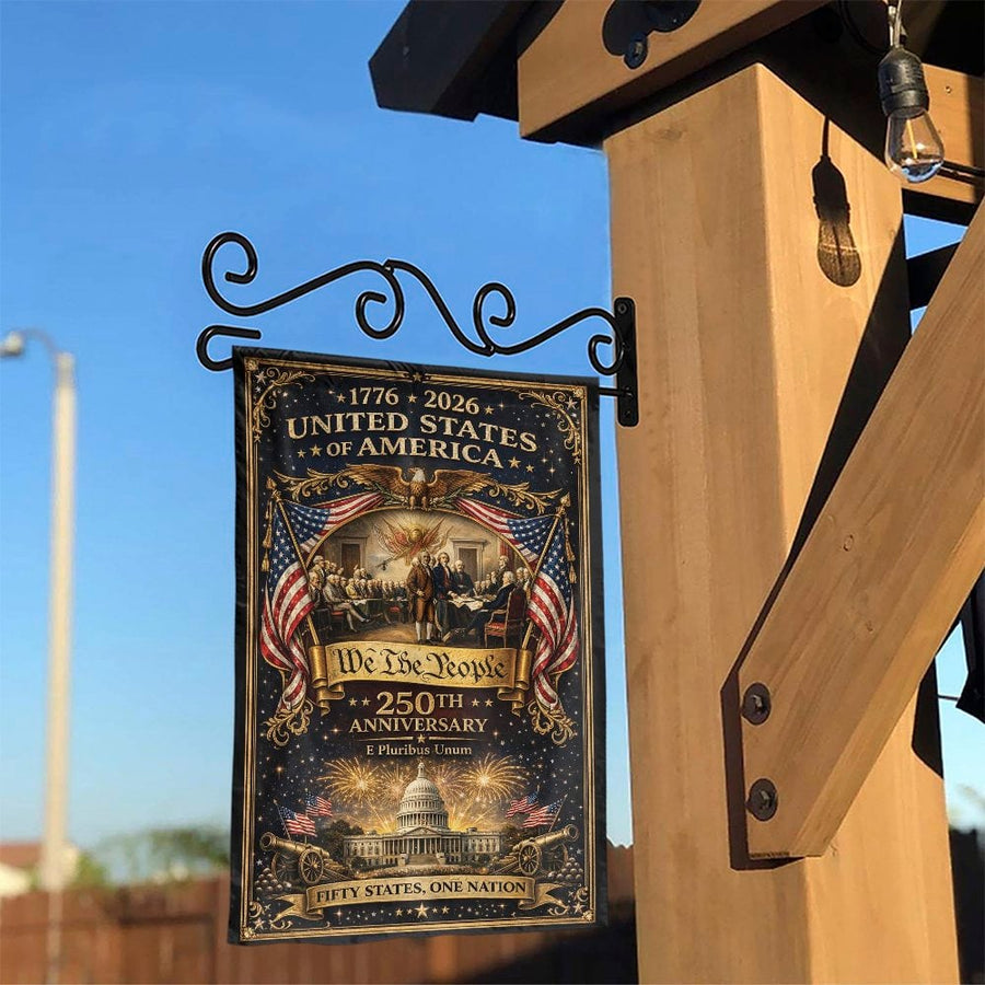 America 250th Anniversary Garden Flag | We The People 1776-2026 Design | Double Sided Polyester | Patriotic Yard Decor Collector's Gift