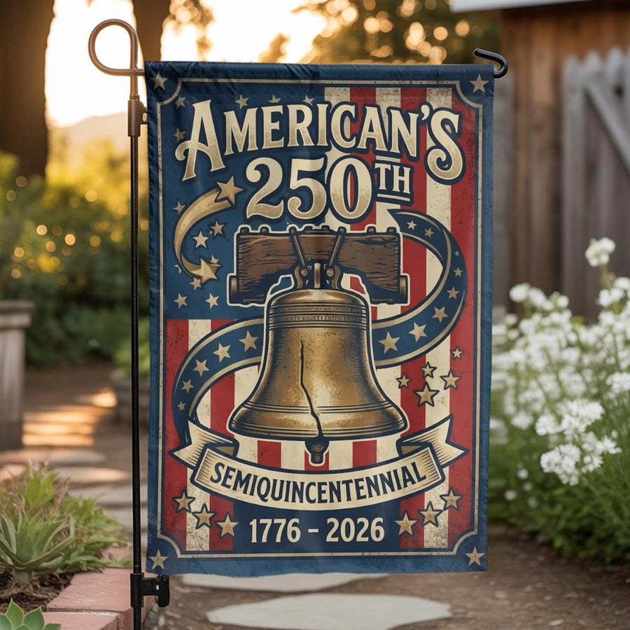 America's 250th Anniversary Garden Flag | Patriotic Semiquincentennial Design | Double Sided Polyester | Collector's Yard Decor for 2026