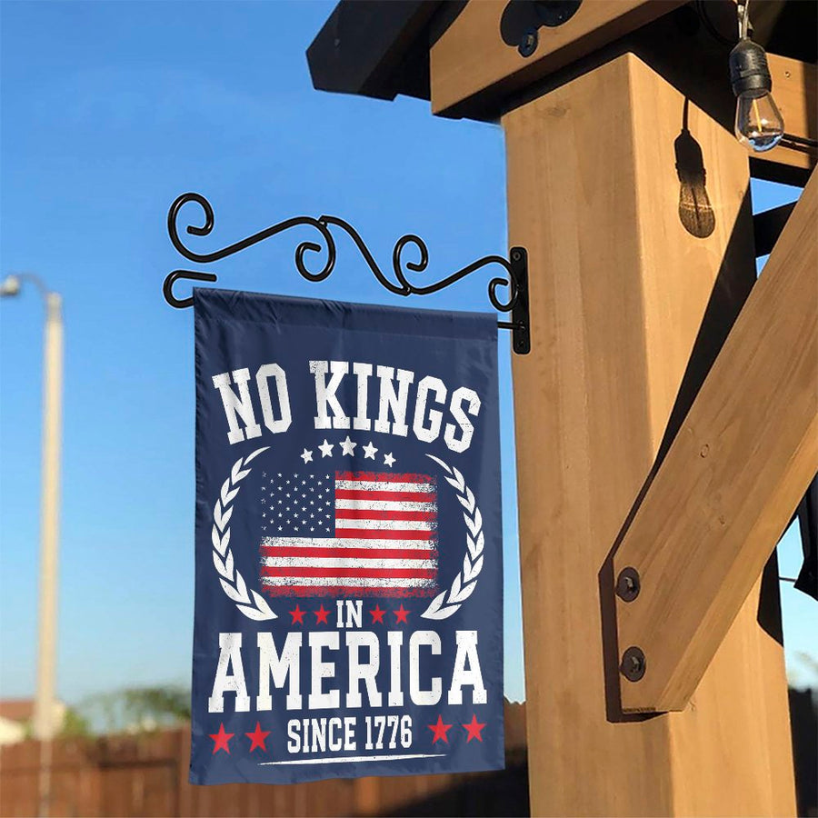 Patriotic Garden Flag | No Kings In America Since 1776 | Weather-Resistant Polyester | 4th of July Yard Decor Gift