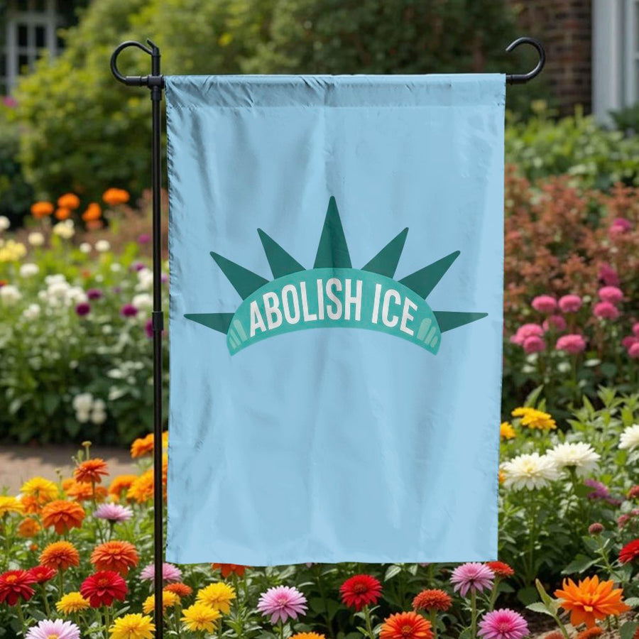 Abolish ICE Garden Flag | Double-Sided Political Statement | Weather-Resistant Polyester Fabric | Progressive Yard Decor & Activist Gift