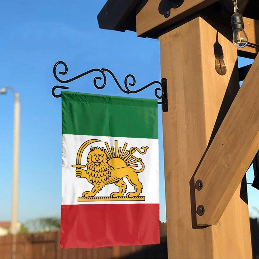 Persian Lion and Sun Garden Flag | Double Sided Historical Iranian Banner | Weather-Resistant Polyester | Patio Decor Gift for Persian Heritage
