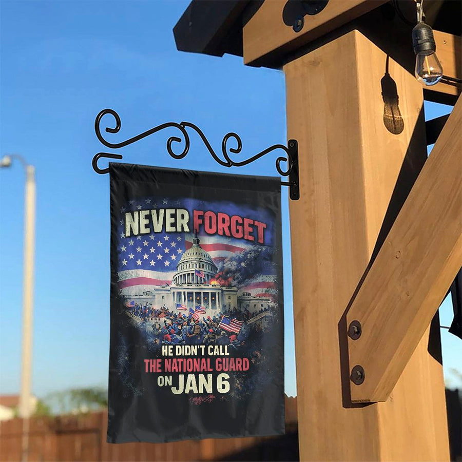 Never Forget Jan 6 Garden Flag | Political Capitol Riot Statement | Premium Double Sided Polyester | USA Patriotic Yard Decor Gift