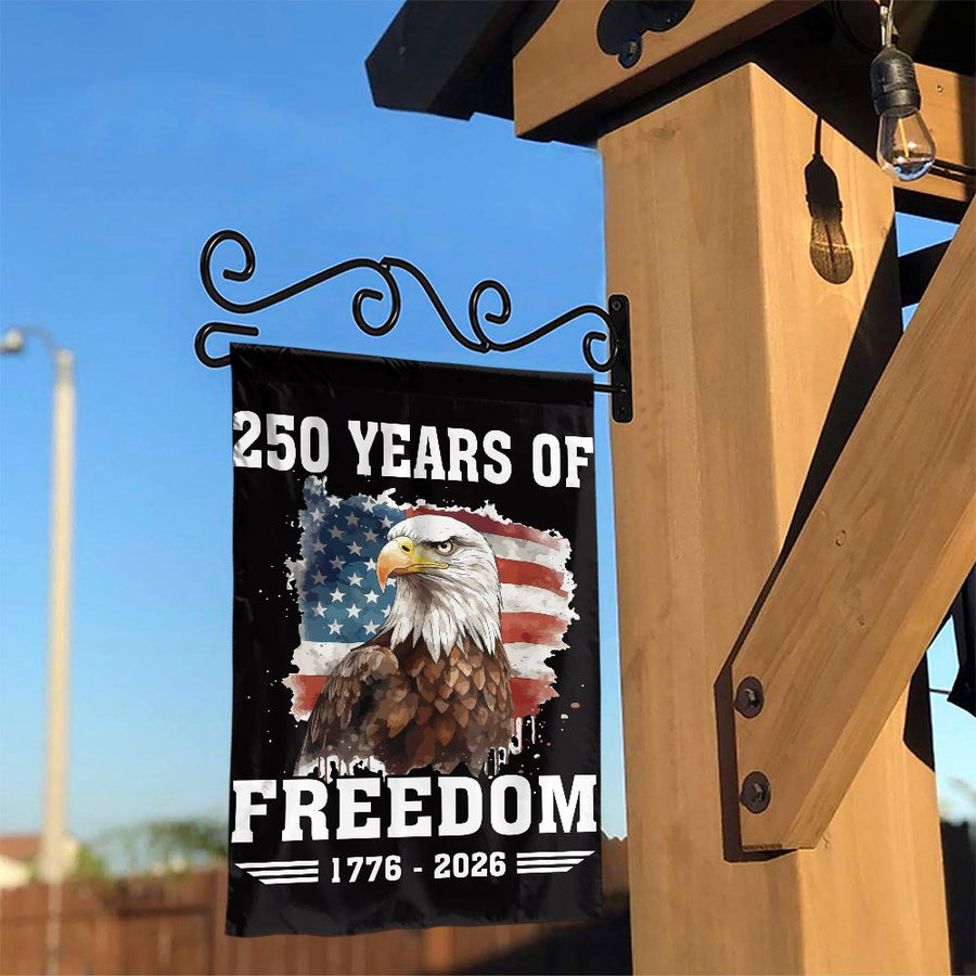250th Anniversary Eagle Garden Flag | 1776-2026 Commemorative USA Banner | Weather-Resistant Polyester | Patriotic Outdoor Decor Gift for Veterans