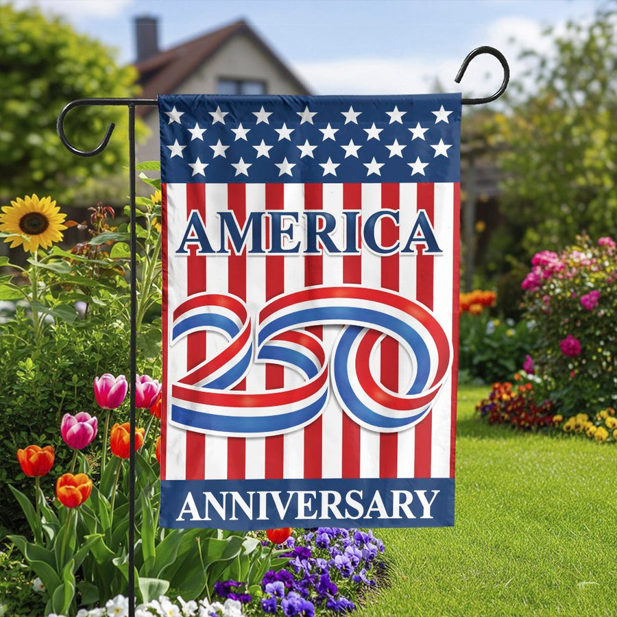 America 250th Anniversary Garden Flag | Patriotic 2026 Celebration Yard Decor | Double Sided Polyester | Commemorative Collector's Gift