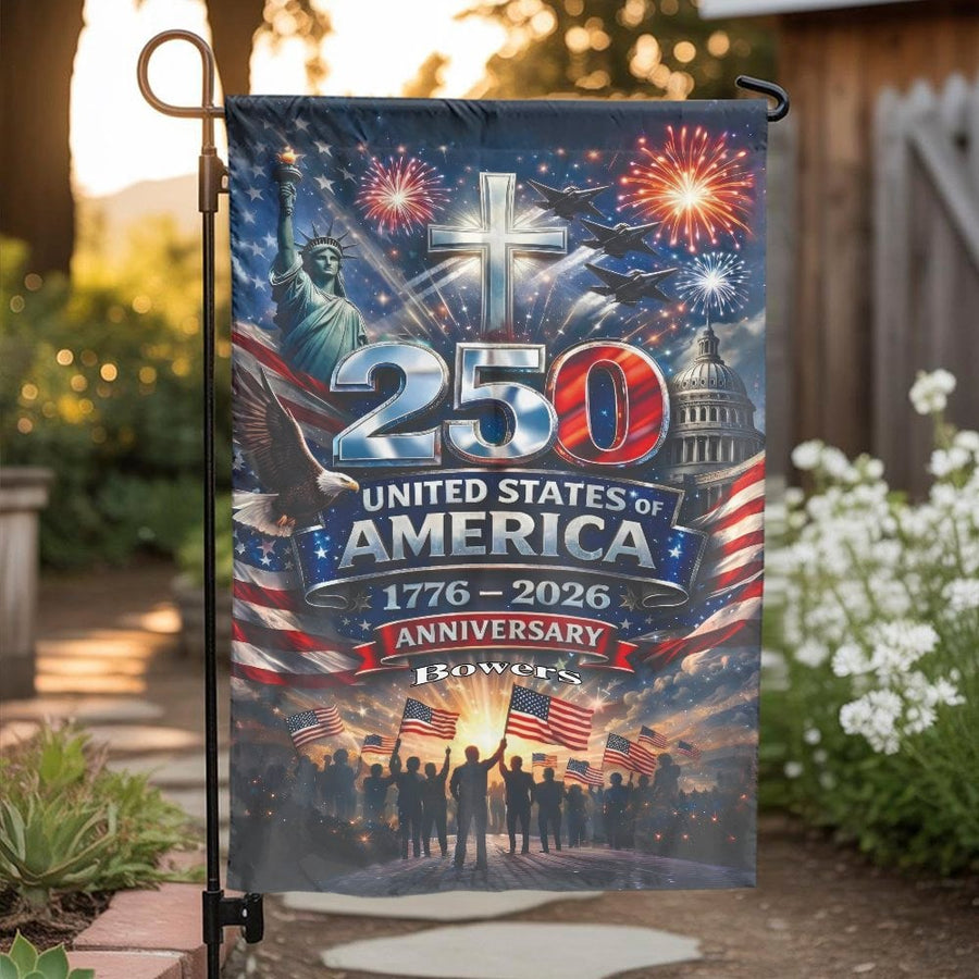 USA 250th Anniversary Garden Flag | Patriotic 1776-2026 Commemorative Yard Decor | Weather-Resistant Polyester | Collector's Gift for Patriots