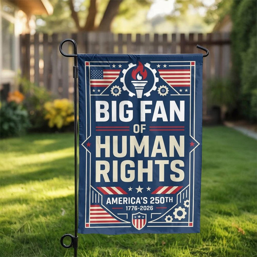 America 250th Anniversary Garden Flag | Human Rights Patriotic Design | Double Sided Premium Flag | Commemorative 2026 Yard Decor Gift
