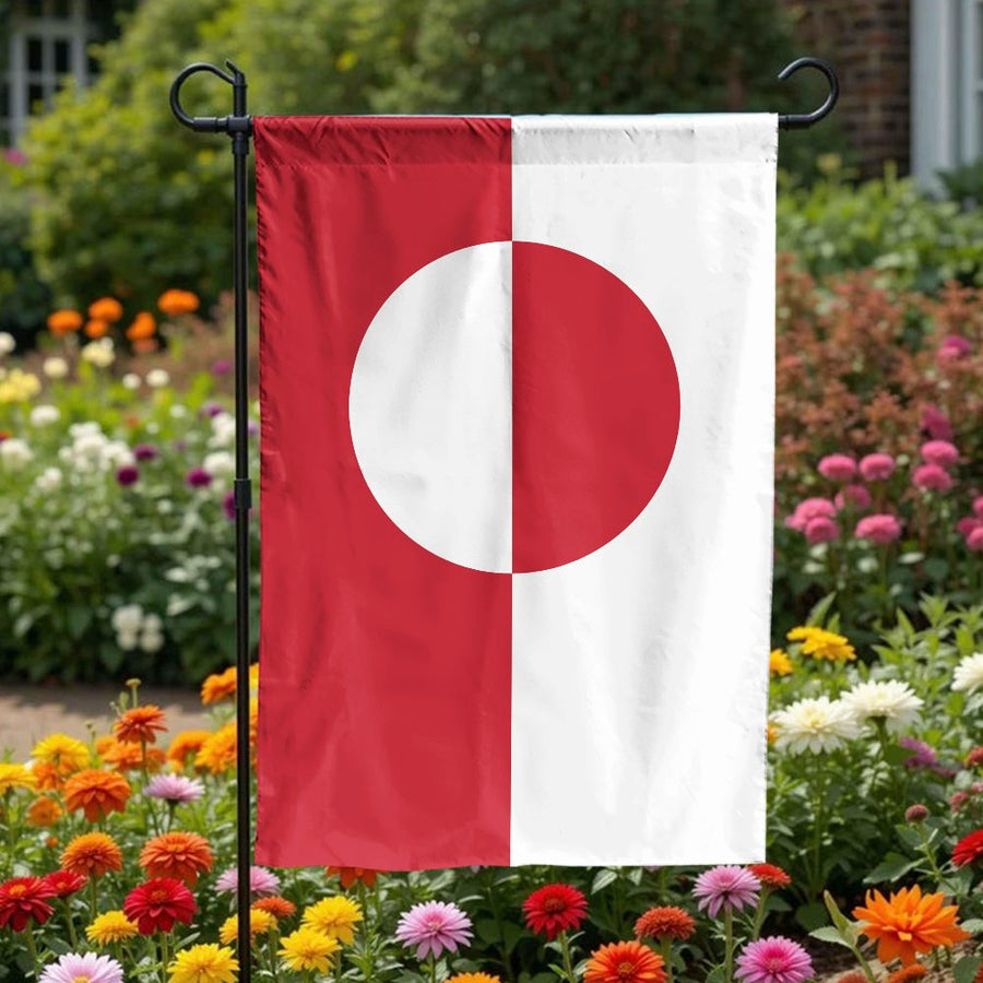 Greenland Flag Garden Banner | Double Sided National Emblem | Weather-Resistant Polyester | Patriotic Outdoor Yard Decor Gift