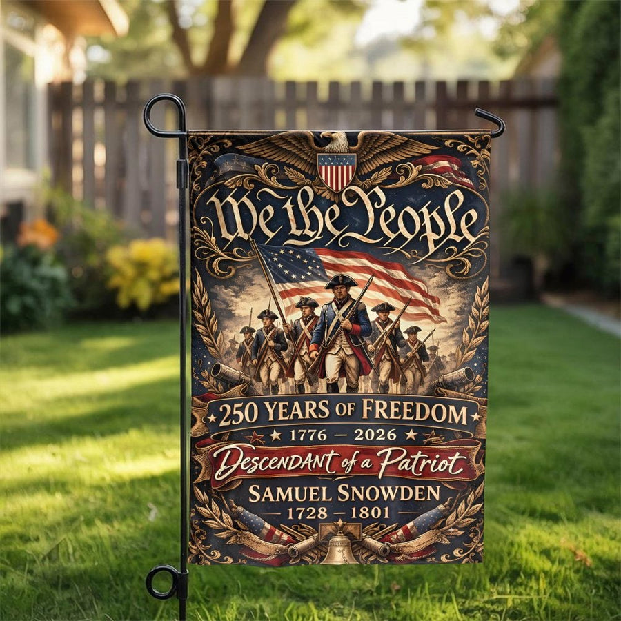 Patriotic USA Garden Flag | We The People 250th Anniversary Design | Double Sided Weather Resistant | Commemorative Gift for History Buffs