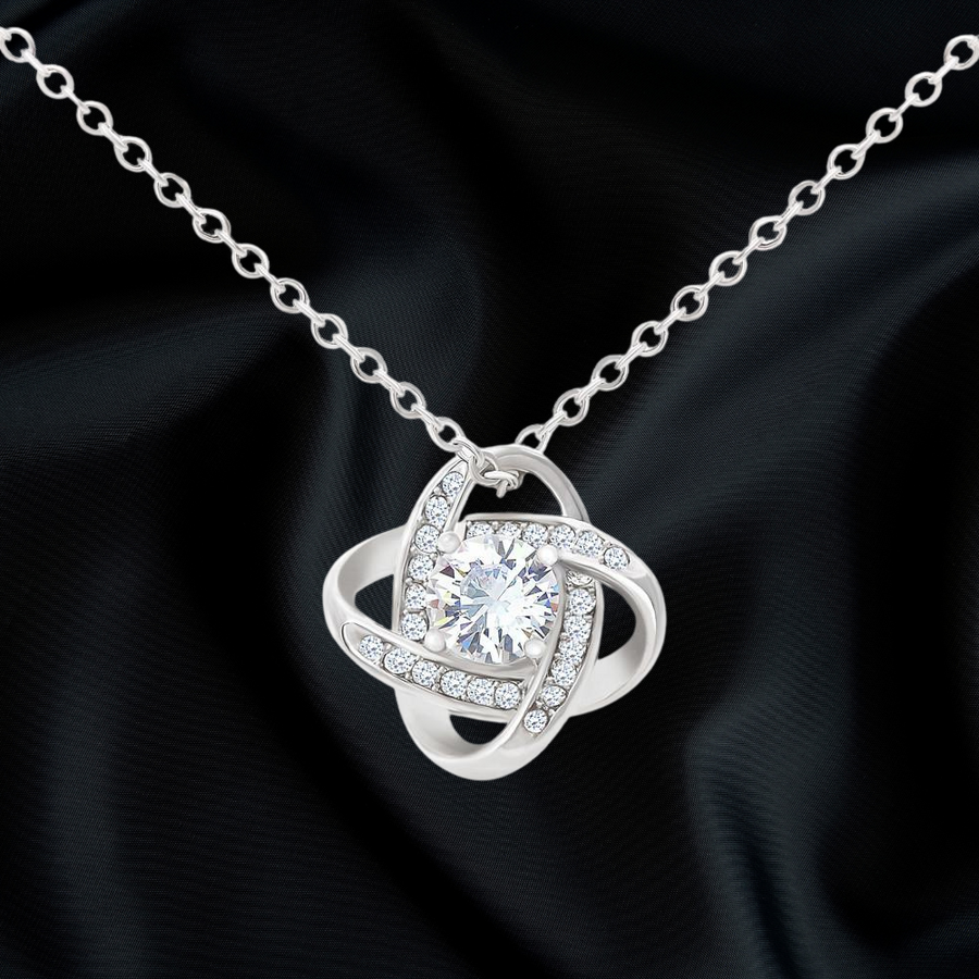 To My Daughter - Love Knot Necklace for Graduation, Birthday, Christmas Gift to Daughter