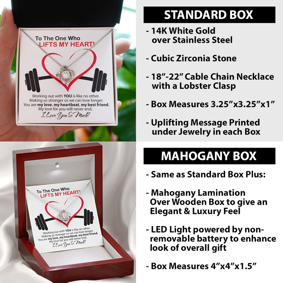 Love Knot Lifts My Heart Necklace