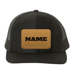 The One He'll Wear Every Day — Custom Engraved Leather Patch Hat