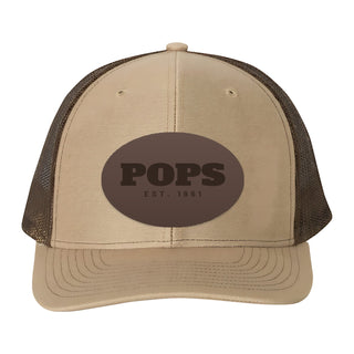 The One He'll Wear Every Day — Custom Engraved Leather Patch Hat