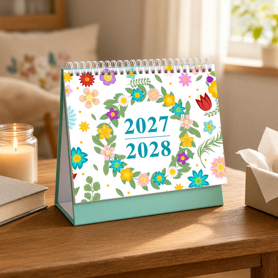 Spring Flower 2027 Desk Calendar