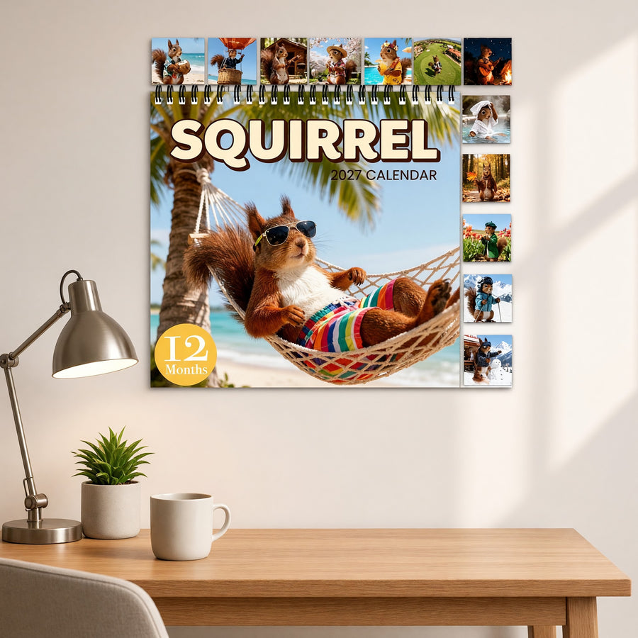 Squirrel 2027 Wall Calendar