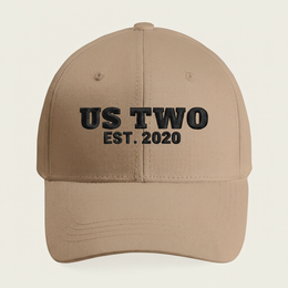 Couple's Matching Embroidered Caps — Two Names, One Date