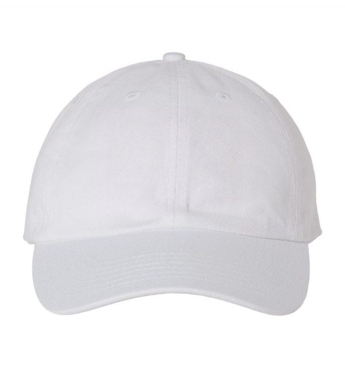 Bio-washed dad hat, white