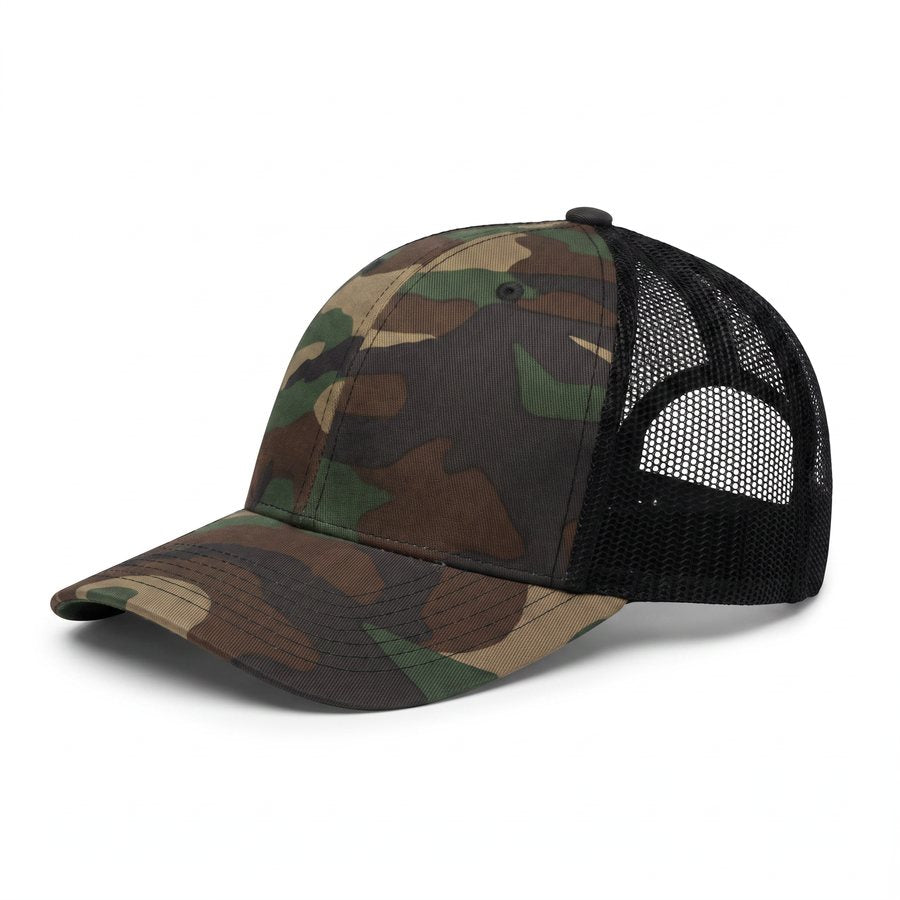 Side profile of the cap: pre-curved visor
